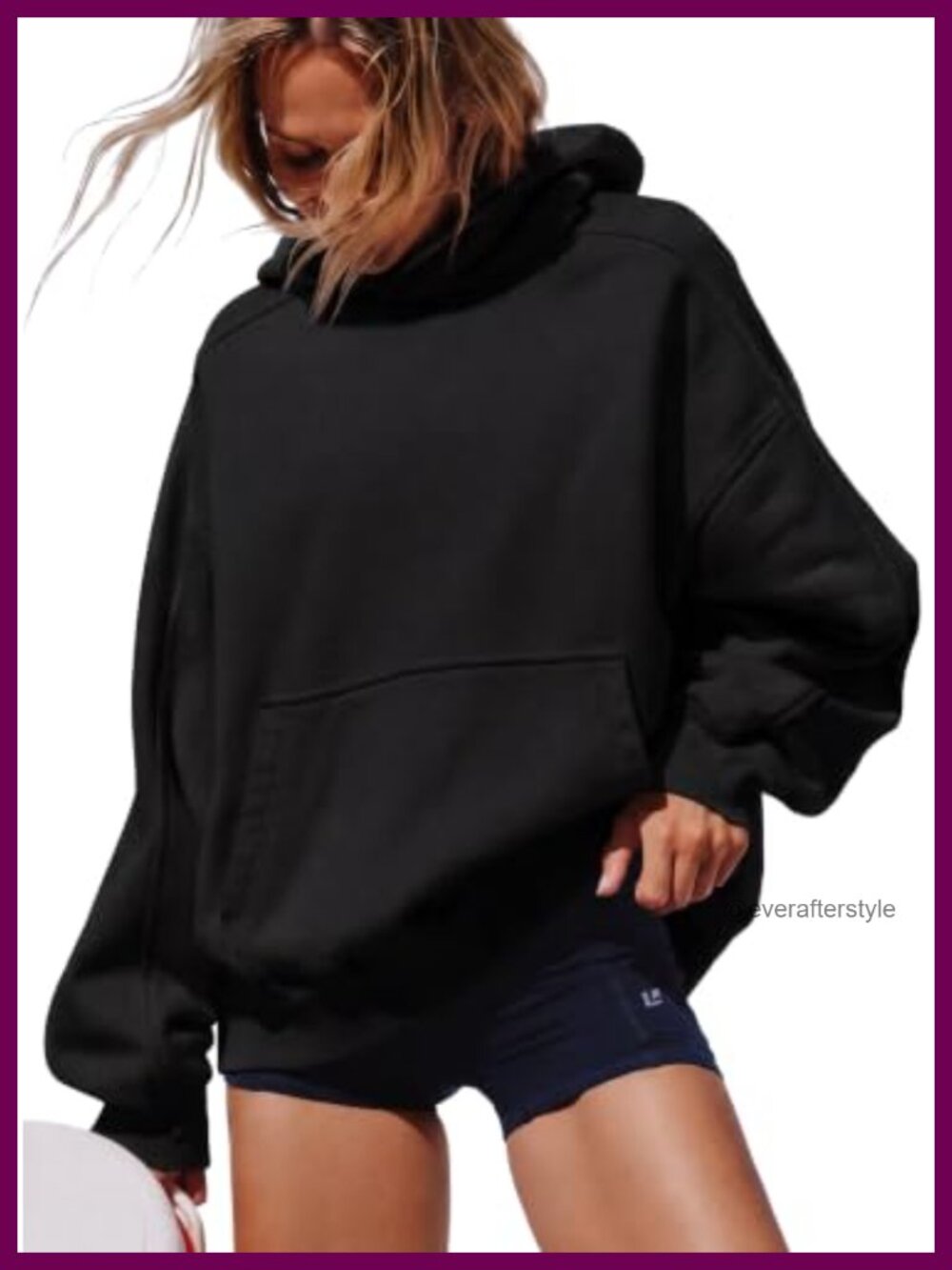 Womens Oversized Cotton Pullover Hoodie Casual Fall Sweatshirt